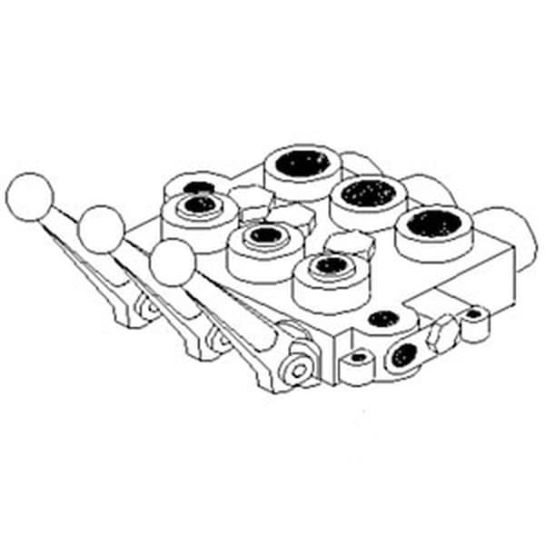 Aftermarket SBAF22 Triple Spool Cross Hydraulic Valve Fits Kubota Fits Case Fits For SBAF22 - main